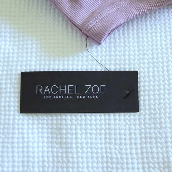 Rachel Zoe Sleeveless Fitted Ribbed Light Lavender💜 Top - NWT - Picture 5 of 10